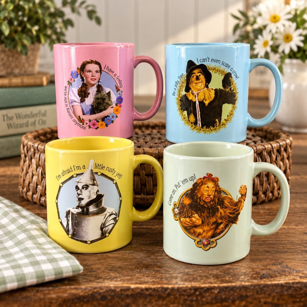 Vandor Set of 4 Wizard of Oz 2004 Dorothy Tin Man Lion Scarecrow Toto Classic